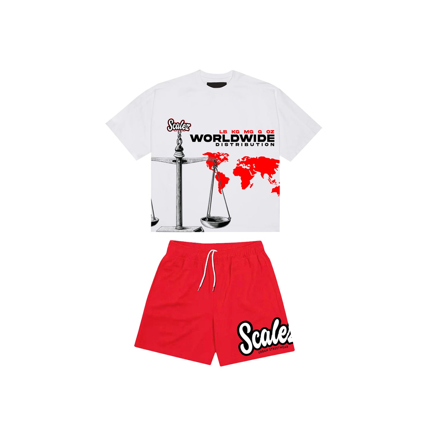 WRLDWIDE WHT/RED Set