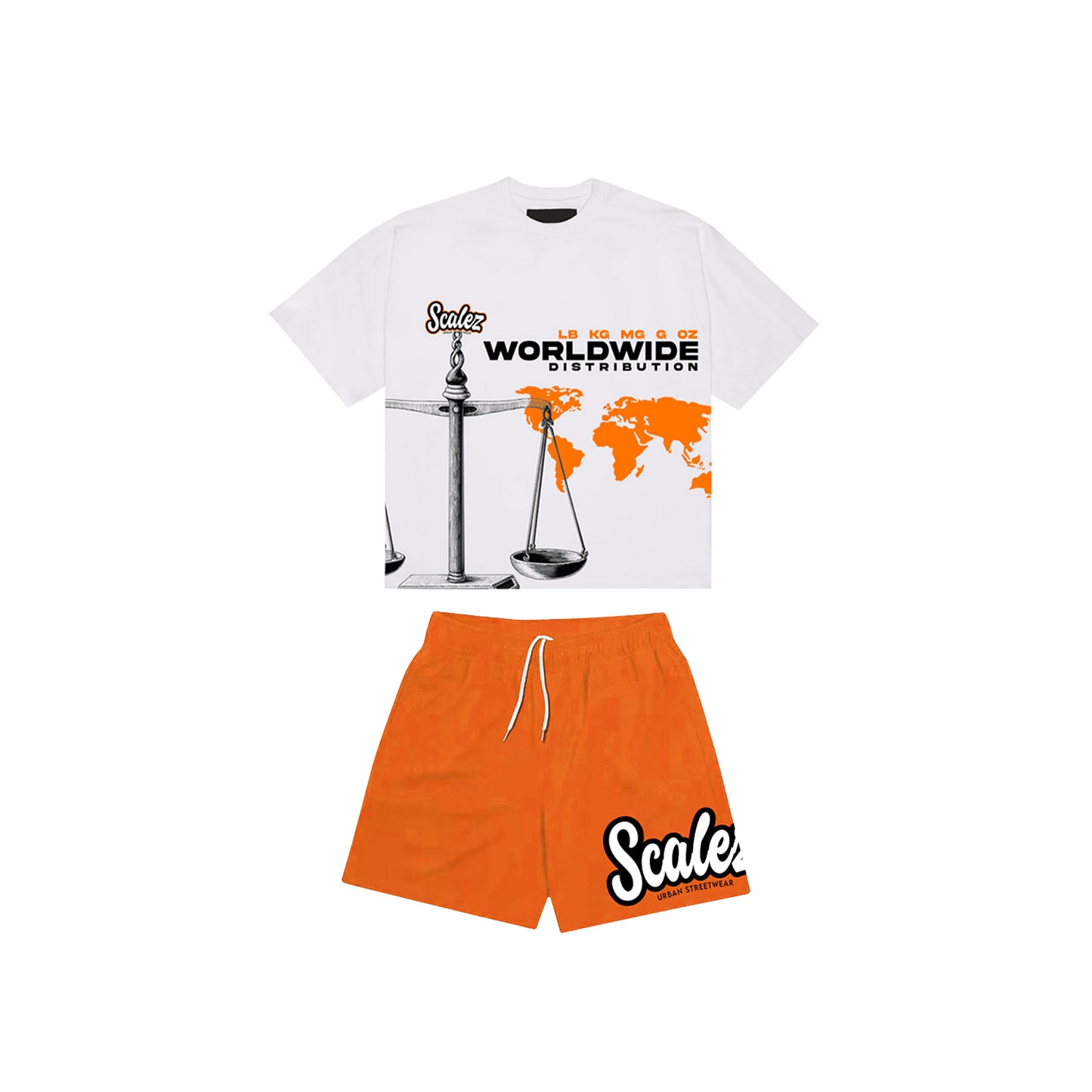 WRLDWIDE WHT/ORG Set