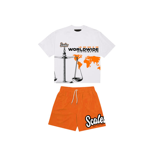 WRLDWIDE WHT/ORG Set